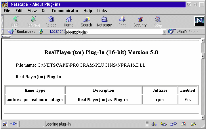 About the real player plug-in