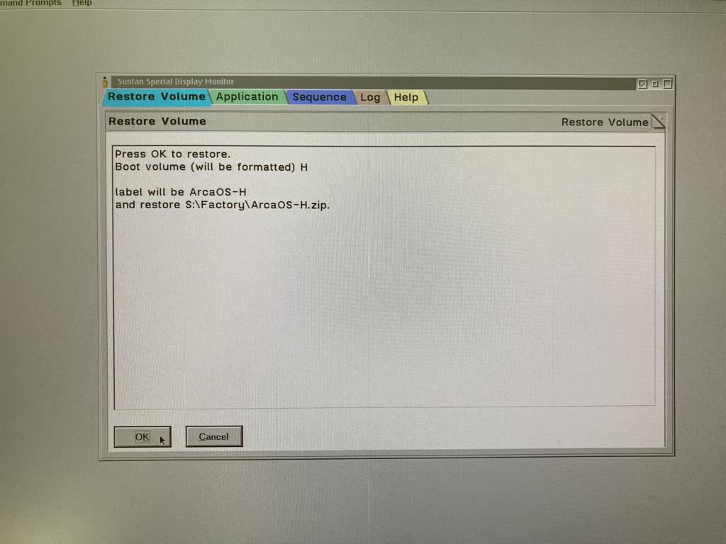 Confirming a restore