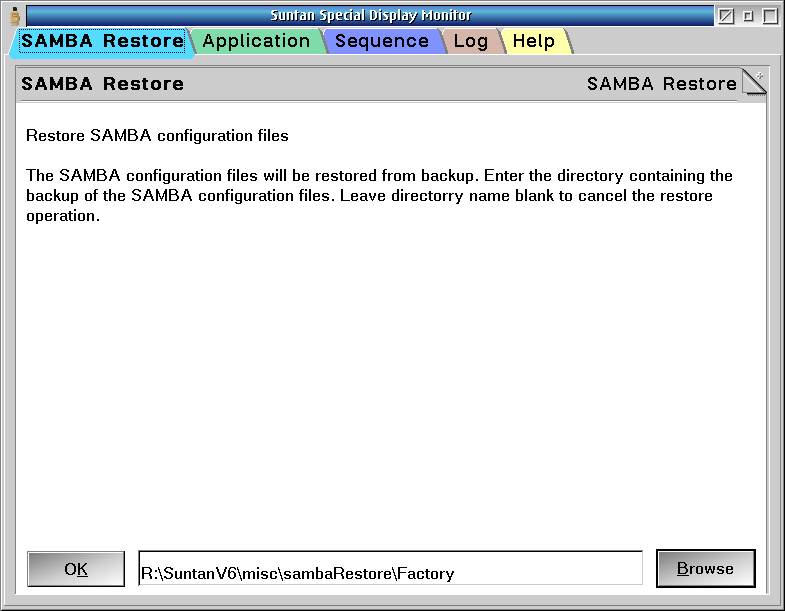 Samba Restore app