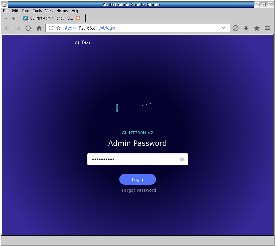Mango logon screen